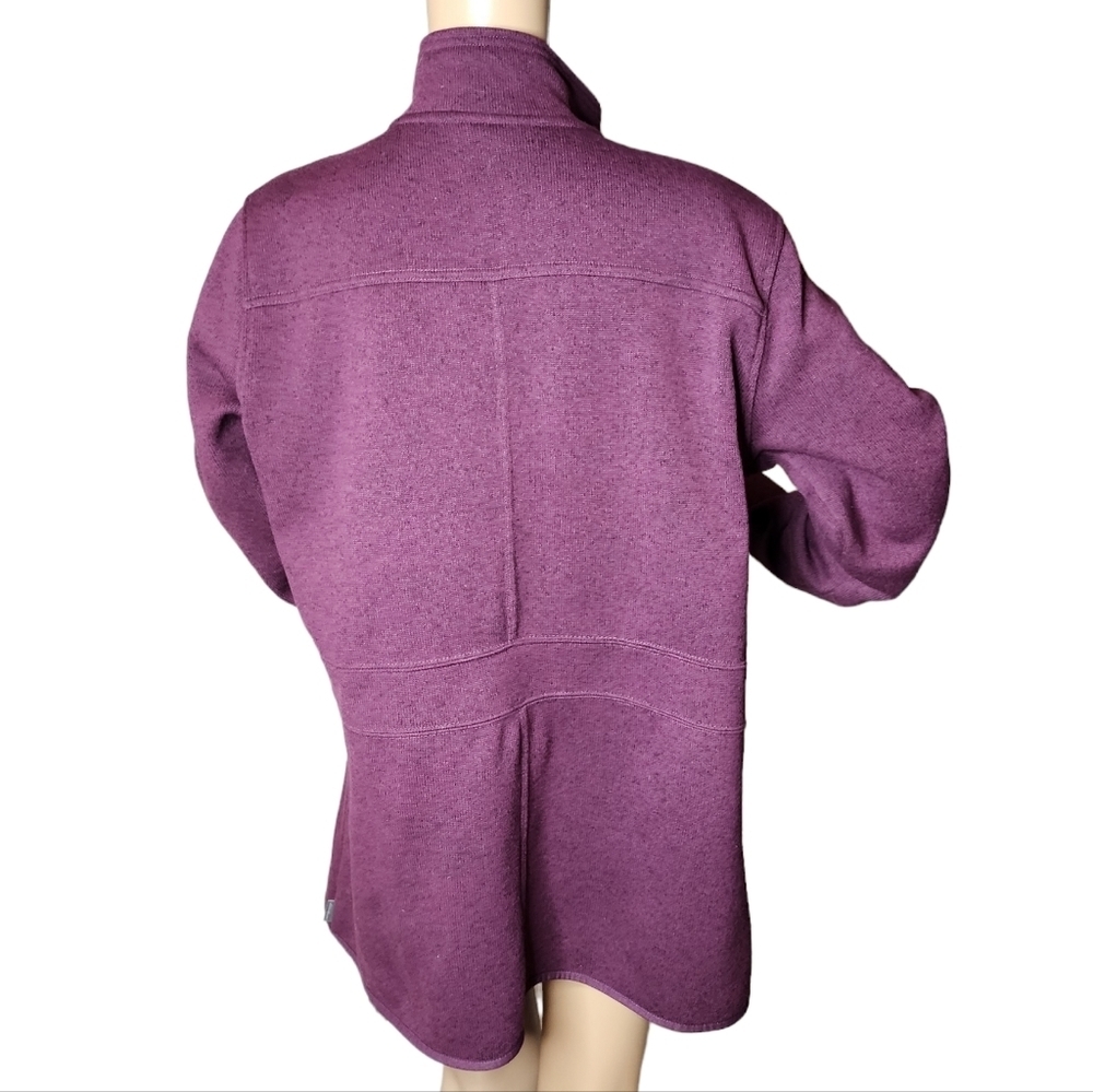Eddie Bauer Purple sweater jacket button front women's size XL - Picture 9 of 16
